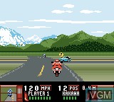 In-game screen of the game Road Rash on Nintendo Game Boy Color
