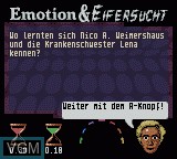 In-game screen of the game Gute Zeiten Schlechte Zeiten Quiz on Nintendo Game Boy Color