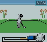 In-game screen of the game Hole in One Golf on Nintendo Game Boy Color