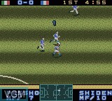 In-game screen of the game International Superstar Soccer 2000 on Nintendo Game Boy Color