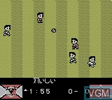 In-game screen of the game J.League Excite Stage GB on Nintendo Game Boy Color