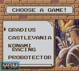 In-game screen of the game Konami GB Collection Vol. 1 on Nintendo Game Boy Color