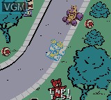 In-game screen of the game NickToons Racing on Nintendo Game Boy Color