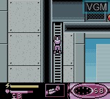 In-game screen of the game Power Rangers - Time Force on Nintendo Game Boy Color