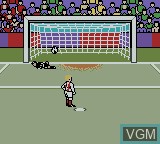 In-game screen of the game Ronaldo V-Football on Nintendo Game Boy Color