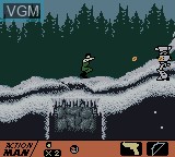 In-game screen of the game Action Man - Search for Base X on Nintendo Game Boy Color