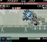 In-game screen of the game Super Fighters '99 on Nintendo Game Boy Color