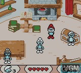 In-game screen of the game Adventures of the Smurfs, The on Nintendo Game Boy Color