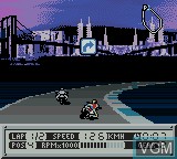 In-game screen of the game Suzuki Alstare Extreme Racing on Nintendo Game Boy Color