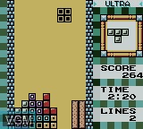 In-game screen of the game Tetris DX on Nintendo Game Boy Color