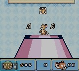 In-game screen of the game Tom and Jerry in Mouse Attacks on Nintendo Game Boy Color