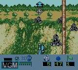 In-game screen of the game Ultimate Paintball on Nintendo Game Boy Color