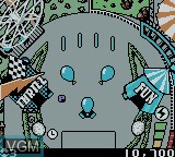 In-game screen of the game 3-D Ultra Pinball - Thrillride on Nintendo Game Boy Color