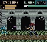 In-game screen of the game X-Men - Mutant Wars on Nintendo Game Boy Color