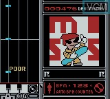 In-game screen of the game BeatMania GB Gotcha Mix 2 on Nintendo Game Boy Color