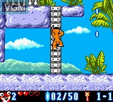 In-game screen of the game Ice Age II on Nintendo Game Boy Color