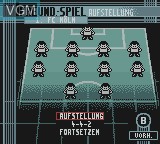 In-game screen of the game Bundesliga Stars 2001 on Nintendo Game Boy Color