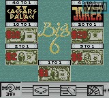 In-game screen of the game Caesars Palace II on Nintendo Game Boy Color