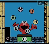 In-game screen of the game Elmo's ABCs on Nintendo Game Boy Color