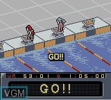 In-game screen of the game ESPN International Track & Field on Nintendo Game Boy Color