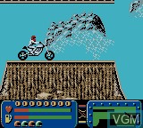 In-game screen of the game Evel Knievel on Nintendo Game Boy Color