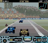 In-game screen of the game F1 Racing Championship on Nintendo Game Boy Color