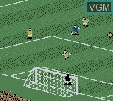 In-game screen of the game FIFA 2000 on Nintendo Game Boy Color