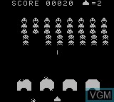 In-game screen of the game Space Invaders on Nintendo Game Boy Color