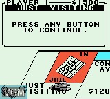 In-game screen of the game Monopoly on Nintendo Game Boy Color