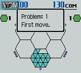 In-game screen of the game Hexcite - The Shapes of Victory on Nintendo Game Boy Color