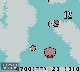 In-game screen of the game Kirby Tilt 'n' Tumble on Nintendo Game Boy Color