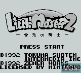 Title screen of the game Little Master 2 - Raikou no Kishi on Nintendo Game Boy