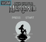 Title screen of the game Little Mermaid, The on Nintendo Game Boy
