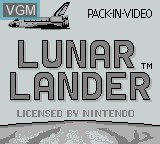 Title screen of the game Lunar Lander on Nintendo Game Boy