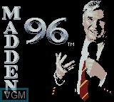 Title screen of the game Madden 96 on Nintendo Game Boy