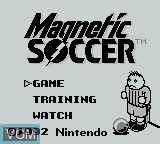 Title screen of the game Magnetic Soccer on Nintendo Game Boy