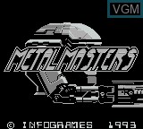 Title screen of the game Metal Masters on Nintendo Game Boy