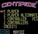 Title screen of the game Arcade Classic No. 2 - Centipede / Millipede on Nintendo Game Boy