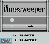 Title screen of the game Minesweeper on Nintendo Game Boy