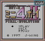 Title screen of the game Mini-4 Boy II on Nintendo Game Boy