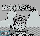Title screen of the game Momotarou Dentetsu Jr. - Zenkoku Ramen Meguri no Maki on Nintendo Game Boy