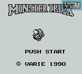 Title screen of the game Monster Truck on Nintendo Game Boy
