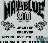 Title screen of the game Navy Blue '90 on Nintendo Game Boy