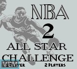 Title screen of the game NBA All-Star Challenge 2 on Nintendo Game Boy