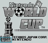 Title screen of the game Nintendo World Cup on Nintendo Game Boy