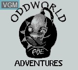 Title screen of the game Oddworld Adventures on Nintendo Game Boy