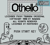 Title screen of the game Othello on Nintendo Game Boy