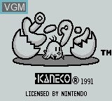 Title screen of the game Peetan on Nintendo Game Boy
