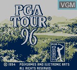 Title screen of the game PGA Tour 96 on Nintendo Game Boy