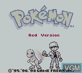 Title screen of the game Pokemon Red Version on Nintendo Game Boy
